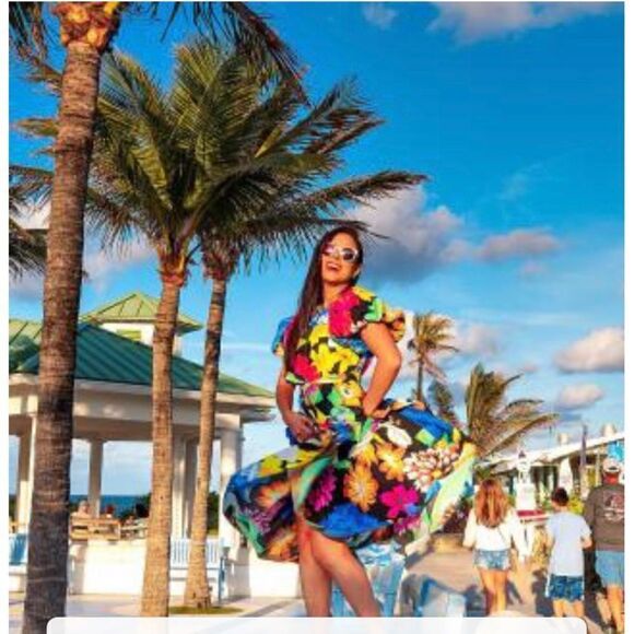 🆕 CHRISTOPHER JOHN ROGERS Multi🌸HighLow HEM Sz S - Picture 4 of 6